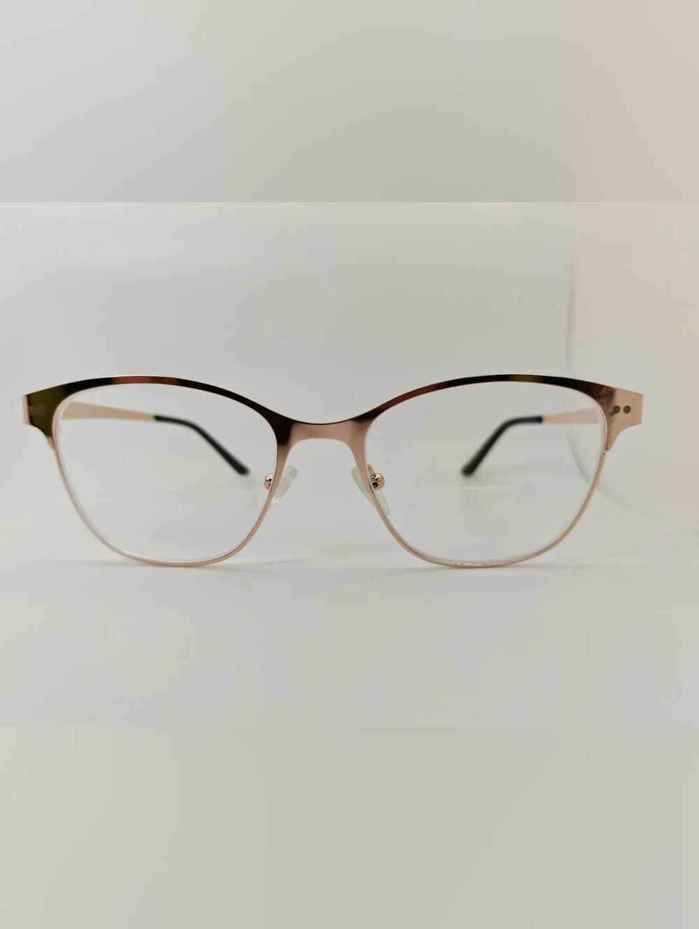 Digital. Women’s Metal Frame Eyeglasses - Chrome Rose Gold.
